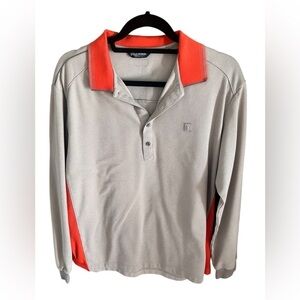 PGA Tour Long Sleeve Golf Polo Size L(105)